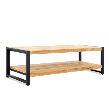 Salontafel Britt mangohout met legplank 140 cm