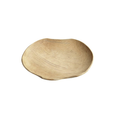 Decoratieve schaal van teak 40 cm