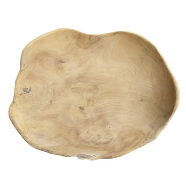 Decoratieve schaal van teak 40 cm