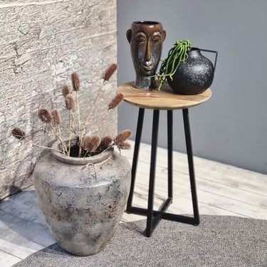 Bijzettafel Ivy mangohout 40x40 cm