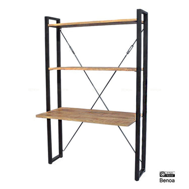 Wandtafel Bureau Britt mangohout staal 60x130 cm