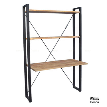 Wandtafel Bureau Britt mangohout staal 60x130 cm