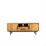TV-meubel Jayden mangohout naturel 150 cm staande tv-meubel - naturel en bruin - Mooier Thuis