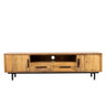 TV-meubel Jayden 180 cm mangohout staande tv-meubel - naturel en bruin - Mooier Thuis