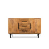 Dressoir Jayden mangohout naturel 155 cm - naturel en bruin - Mooier Thuis