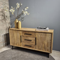 Benoa Dressoir Jayden mangohout naturel 155 cm - Mooier Thuis