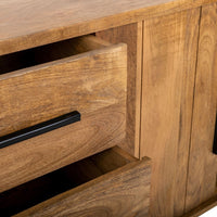 Benoa Dressoir Jayden mangohout naturel 180 cm - Mooier Thuis