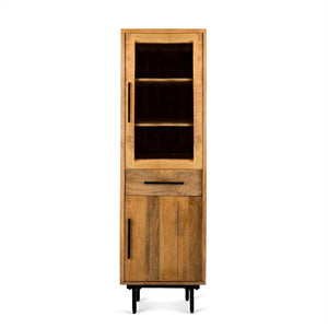 Vitrinenschrank Jayden Mangoholz 55 cm