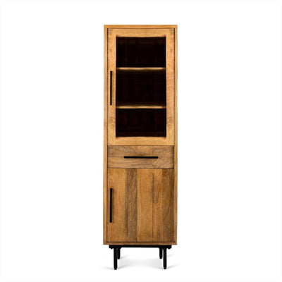 Vitrinenschrank Jayden Mangoholz 55 cm