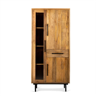 Vitrinekast Jayden mangohout blank 85 cm