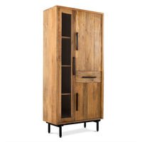 Benoa Vitrinekast Jayden mangohout blank 85 cm