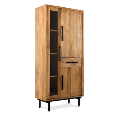 Vitrinekast Jayden mangohout blank 85 cm