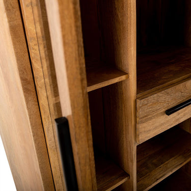 Vitrinekast Jayden mangohout blank 85 cm