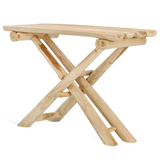 Bijzettafel Barney teakhout opklapbaar 120 cm - naturel en bruin - Mooier Thuis