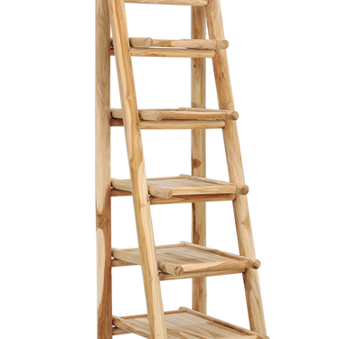 Barney ladderkast vouwbaar teakhout 165 cm