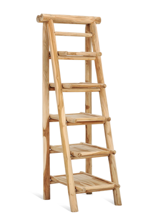 Barney Klappleiterregal Teakholz 165 cm
