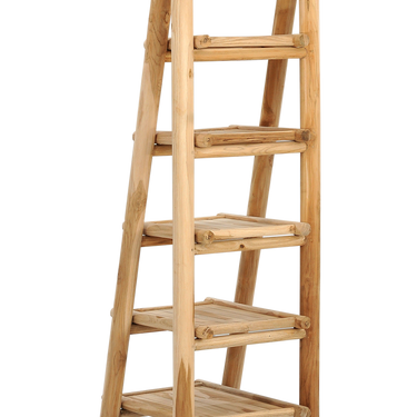 Barney ladderkast vouwbaar teakhout 165 cm