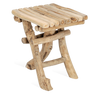 Bijzettafel Barney teakhout vierkant 30x30 cm - naturel en bruin - Mooier Thuis