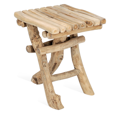Bijzettafel Barney teakhout vierkant 30x30 cm