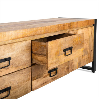 TV-meubel Britt 200 cm eiken