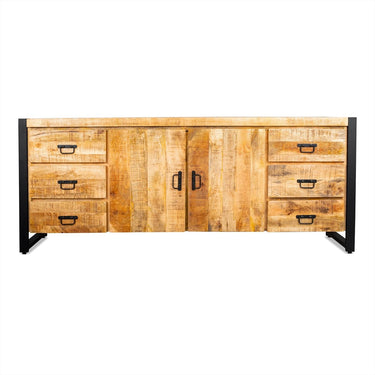 Sideboard Britt 200 cm Holz schwarz