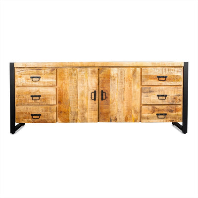 Sideboard Britt 200 cm Holz schwarz