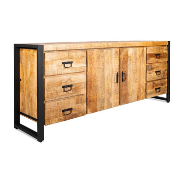 Sideboard Britt 200 cm Holz schwarz