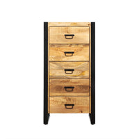 Britt ladekast 60 cm hout 5 lades - Mooier Thuis