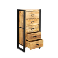 Benoa Britt ladekast 60 cm hout 5 lades - Mooier Thuis
