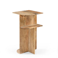 Banktafel Jade naturel hout 38x70 cm - Mooier Thuis