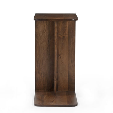 Jade bijzettafel rechthoekig bruin walnoothout 70 cm
