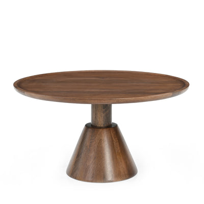 Couchtisch Jade Mangoholz Kegelfuß 75 cm braun