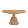 Salontafel Jade rond mangohout naturel kegelvoet 75 cm - naturel en bruin - Mooier Thuis