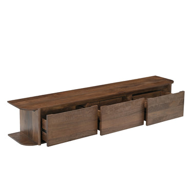 TV-meubel Jade zwevend mangohout bruin 200 cm