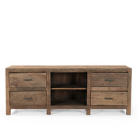 TV-meubel Roots gerecycled hout 4 lades 160 cm