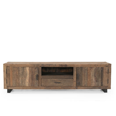TV-meubel Roots gerecycled hout 2 deuren 1 lade 180 cm