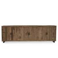 Dressoir Roots gerecycled hout 6 deuren 240 cm