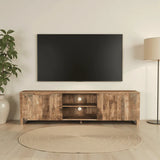 Tv-meubel Sophie 200 mangohout naturel staande tv-meubel - naturel en bruin - Mooier Thuis