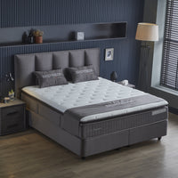 Opbergboxspring Birdybedd Antraciet – 160x200 cm