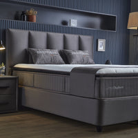 Opbergboxspring Birdybedd Antraciet – 180x200 cm