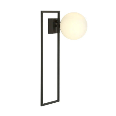 IMAGO 1-lichts plafondlamp - Zwart frame - Opaalwit glas