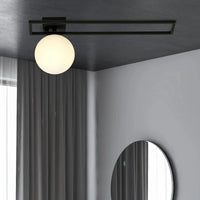 IMAGO 1C 1-lichts plafondlamp - Wit glas - Zwart frame - afbeelding 2