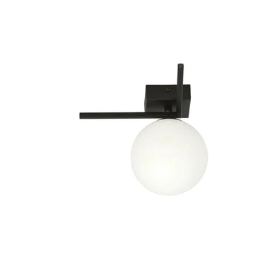 IMAGO 1G 1-lichts plafondlamp - Wit glas - Zwart frame