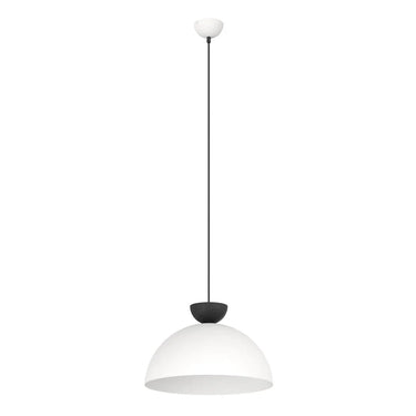 LUNARO 1-lichts hanglamp - Wit metaal