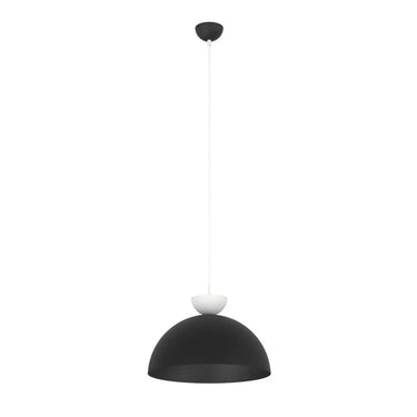 LUNARO 1-lichts hanglamp - Zwart metaal