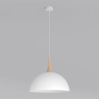 Nautica hanglamp hout 1-lichts wit naturel groot
