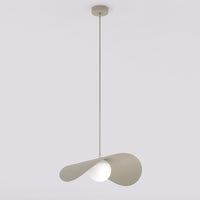 Ritual hanglamp wit glas 1-lichts mokka groot