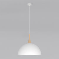 Nautica hanglamp hout 1-lichts wit naturel groot