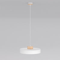 Kivi hanglamp hout 1-lichts wit naturel groot