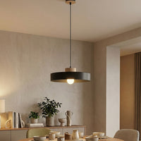 Kivi hanglamp hout 1-lichts zwart naturel groot